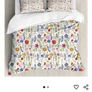 Ambesonne Multicolor Floral Duvet Cover Set